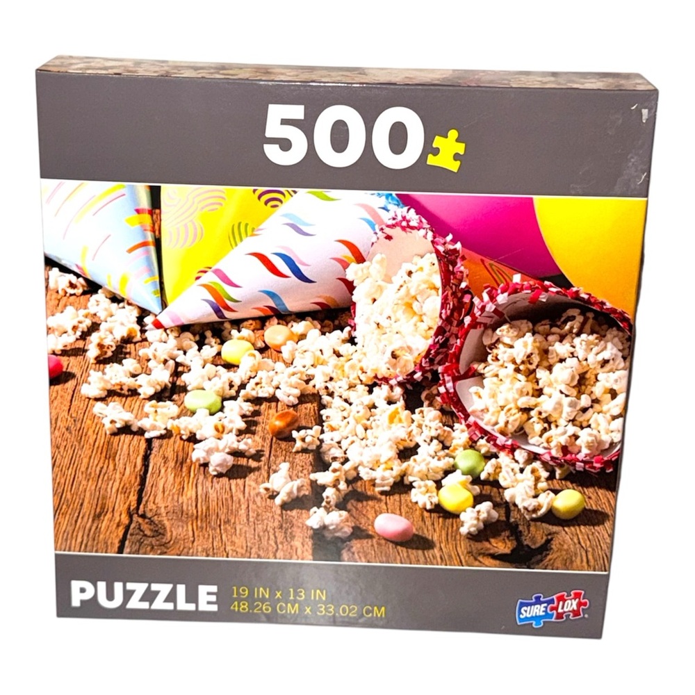 Sure Lox Popcorn Jigsaw Puzzle 500pcs 19” x 13” - NEW